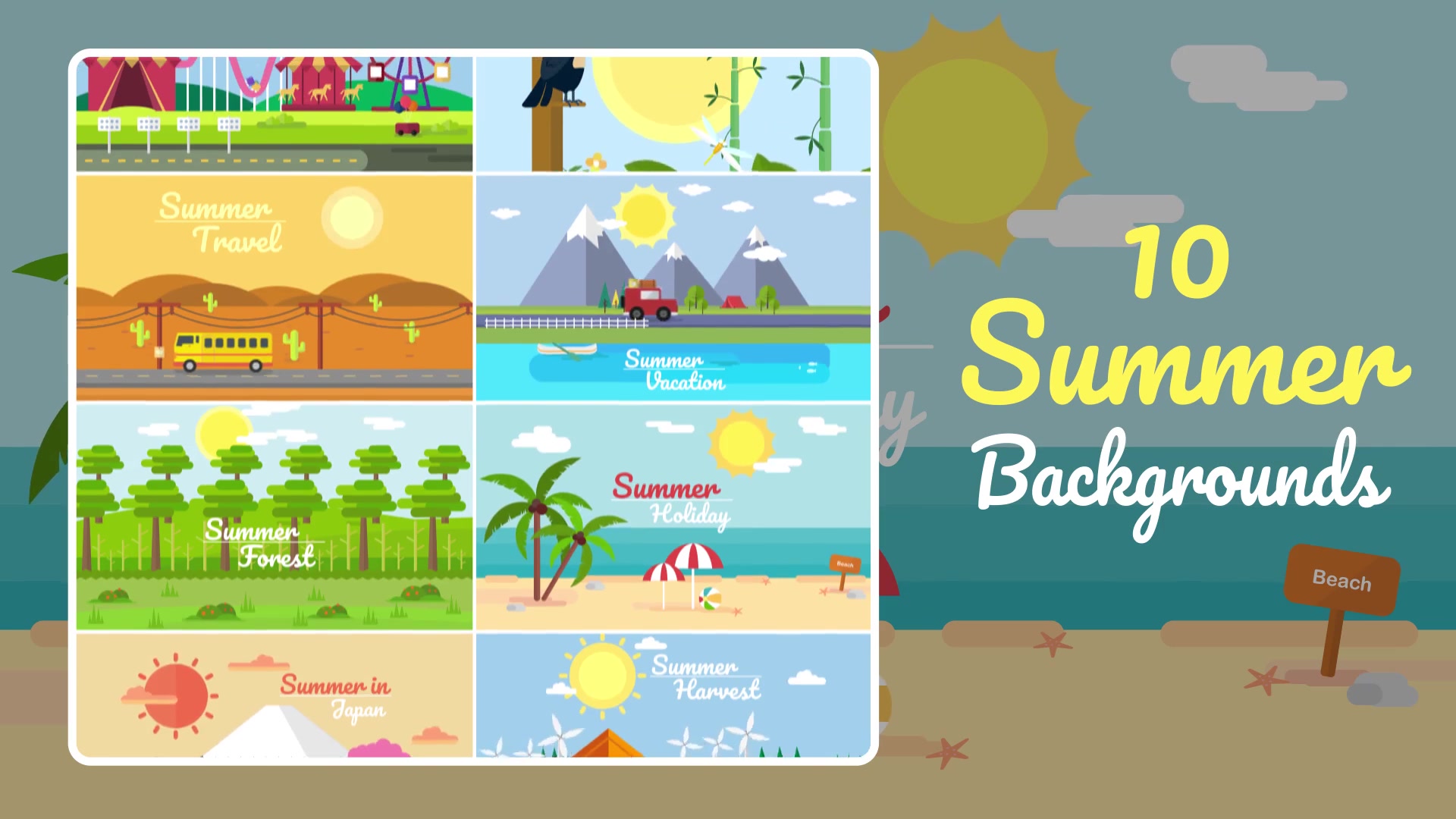 Summer Background | Premiere Pro MOGRT Videohive 30443989 Premiere Pro Image 2