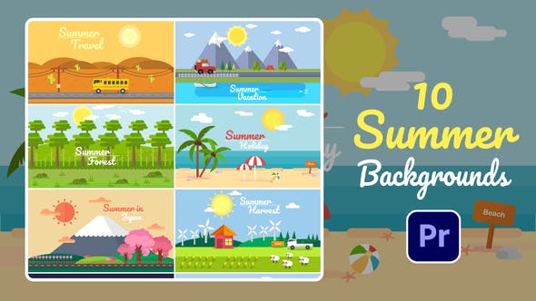 Summer Background | Premiere Pro MOGRT - Videohive 30443989 Download