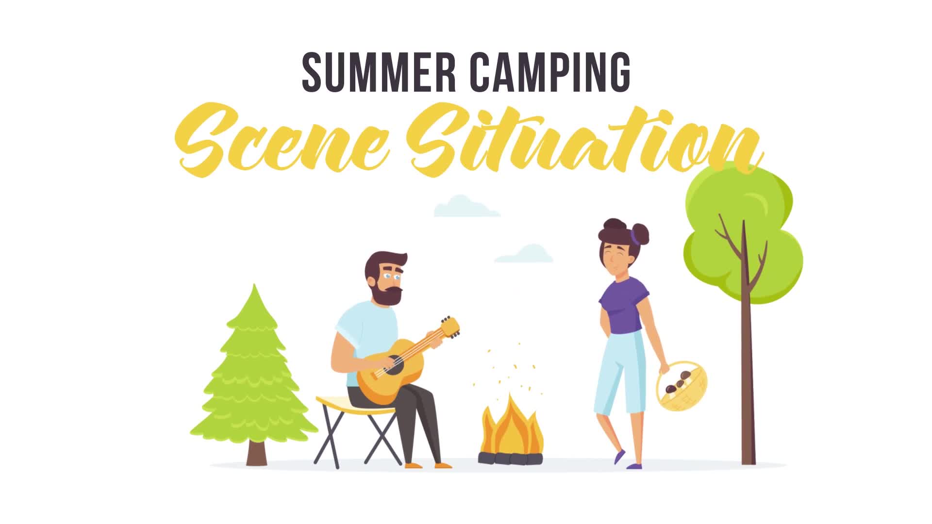 Summer camping Scene Situation Videohive 27608511 After Effects Image 1