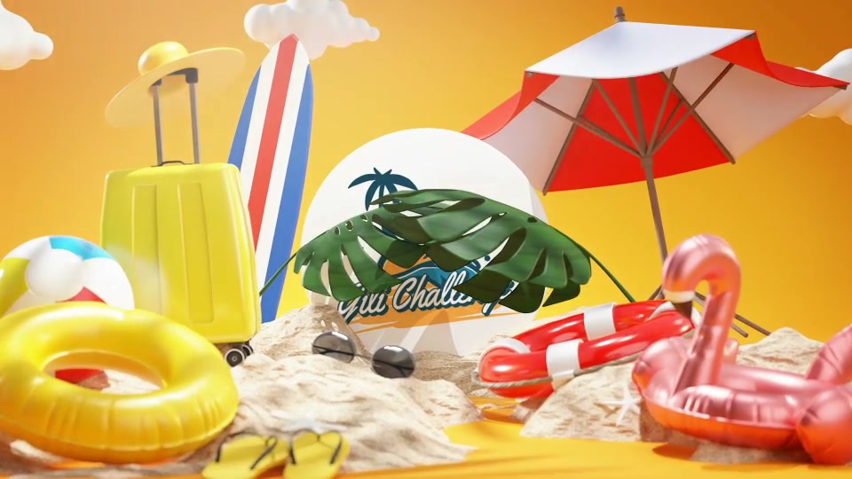 Summer Logo Reveal 3D Videohive 32820840 After Effects Image 5