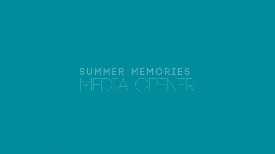 Summer Memories Media Opener Videohive 15767343 After Effects Image 2