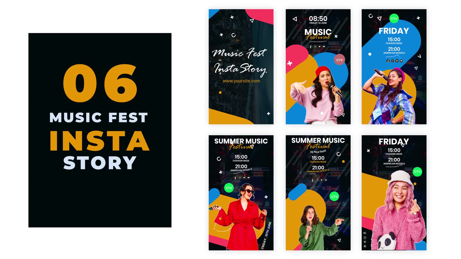 Summer Music Festival Instagram Story Pack Videohive 39141578 After Effects Image 2