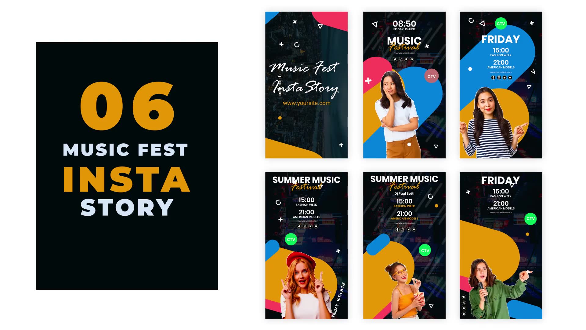 Summer Music Festival Instagram Story Pack Videohive 39141578 After Effects Image 3
