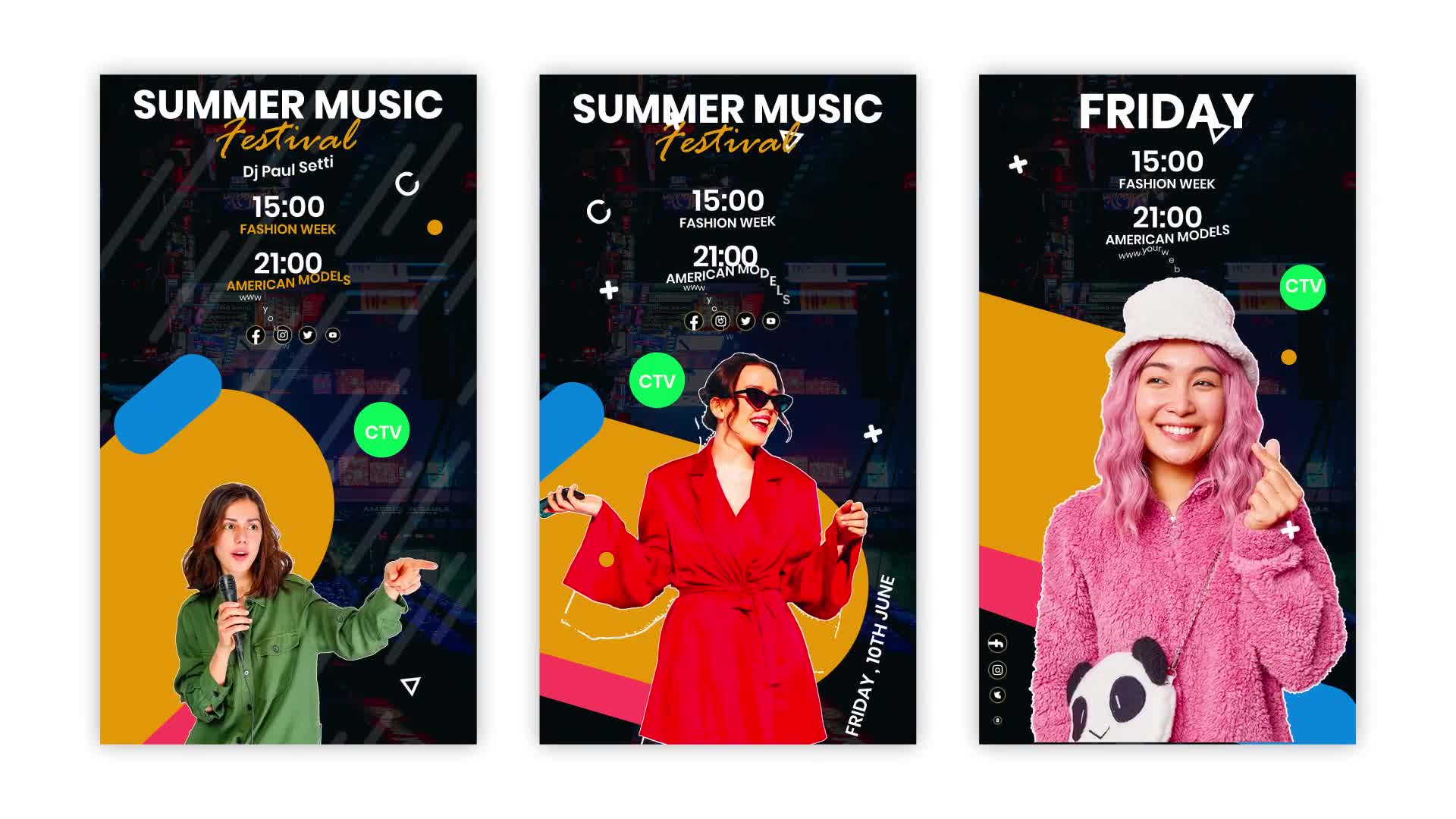 Summer Music Festival Instagram Story Pack Videohive 39141578 After Effects Image 8