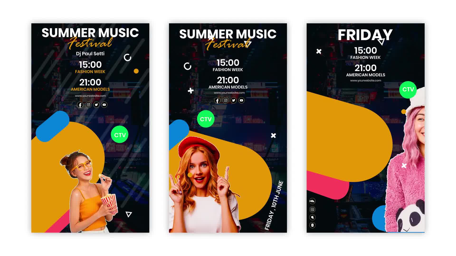 Summer Music Festival Instagram Story Pack Videohive 39141578 After Effects Image 9