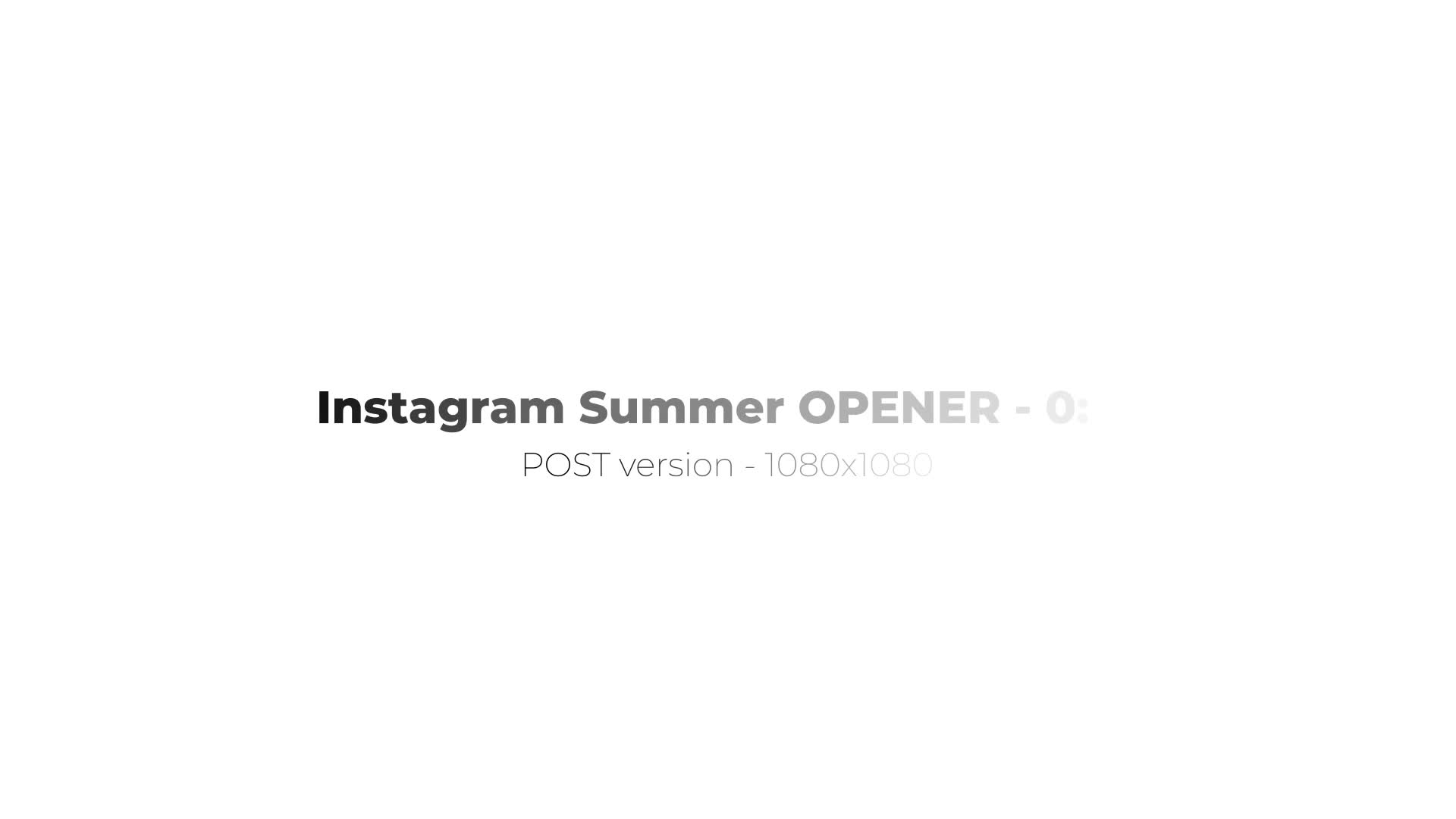 Summer Opener Instagram Post Videohive 38550371 After Effects Image 1