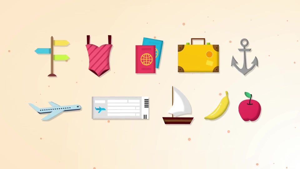 Summer Trip Motion Icons & Titles - Download Videohive 19806718