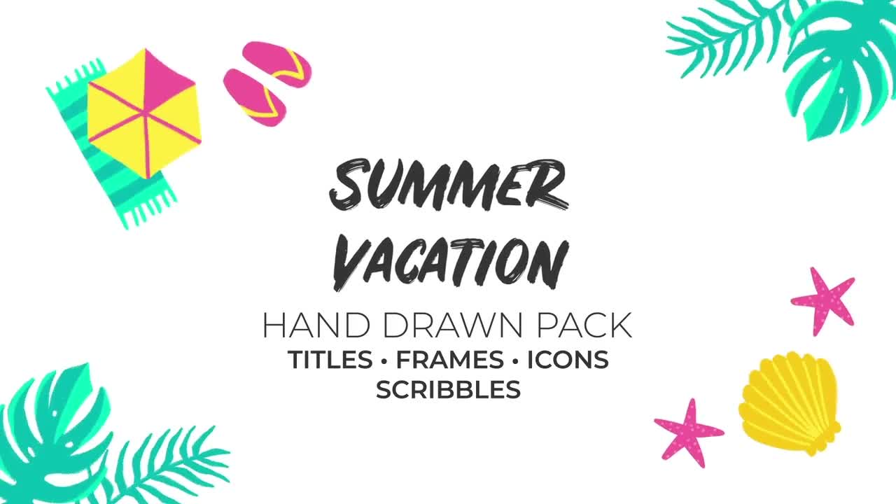 Summer Vacation. Hand Drawn Pack Videohive 36063778 After Effects Image 1