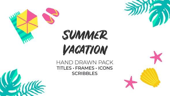 Summer Vacation. Hand Drawn Pack - Videohive 36063778 Download