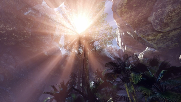 Sun Light Inside Mysterious Cave - Download Videohive 20880627