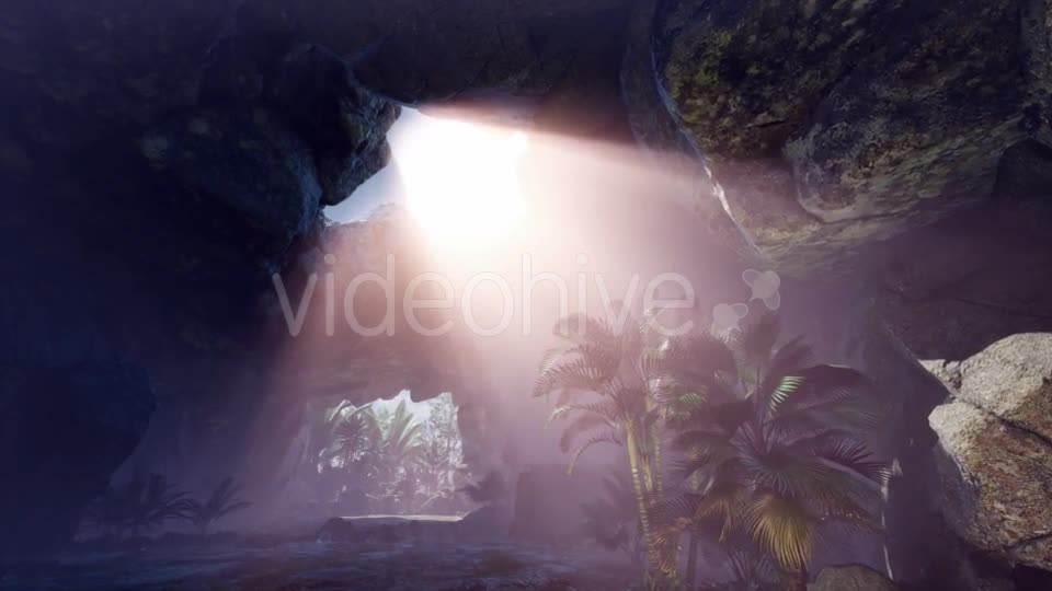 Sun Light Inside Mysterious Cave - Download Videohive 20943436