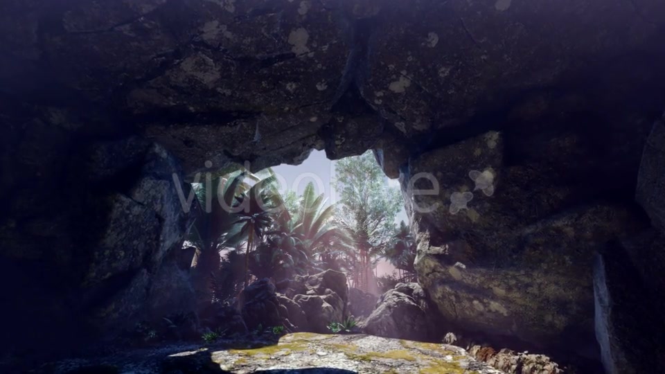 Sun Light Inside Mysterious Cave - Download Videohive 20943436