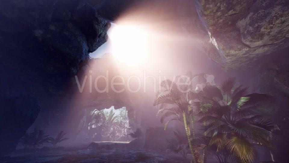 Sun Light Inside Mysterious Cave - Download Videohive 20943436