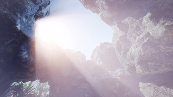 Sun Light Inside Mysterious Cave - Download Videohive 21389063