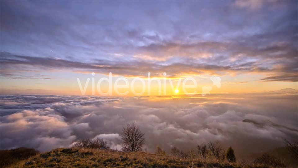 Sunset Above Clouds Timelapse  Videohive 6185217 Stock Footage Image 1