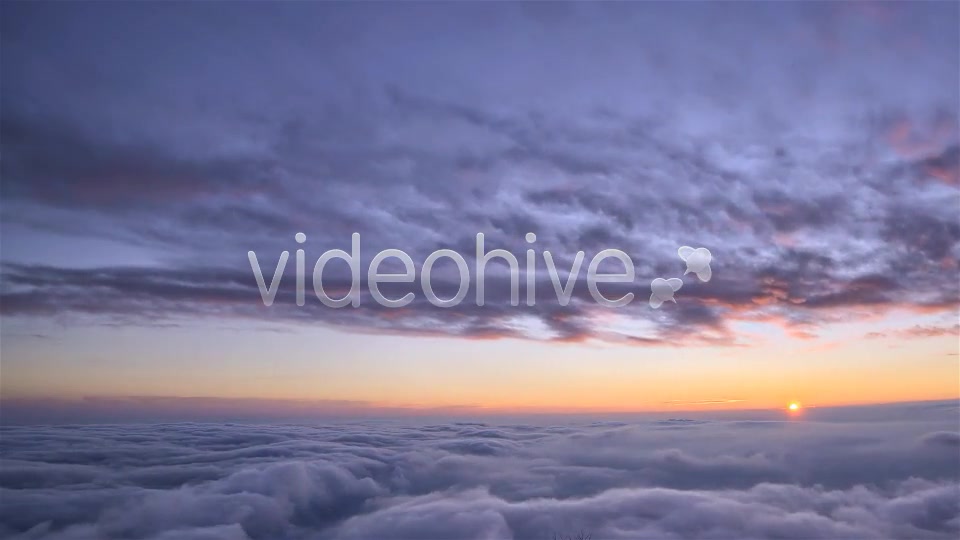Sunset Above Clouds Timelapse  Videohive 6185217 Stock Footage Image 10