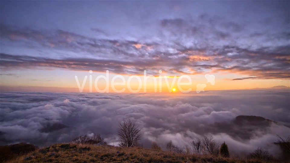 Sunset Above Clouds Timelapse  Videohive 6185217 Stock Footage Image 3