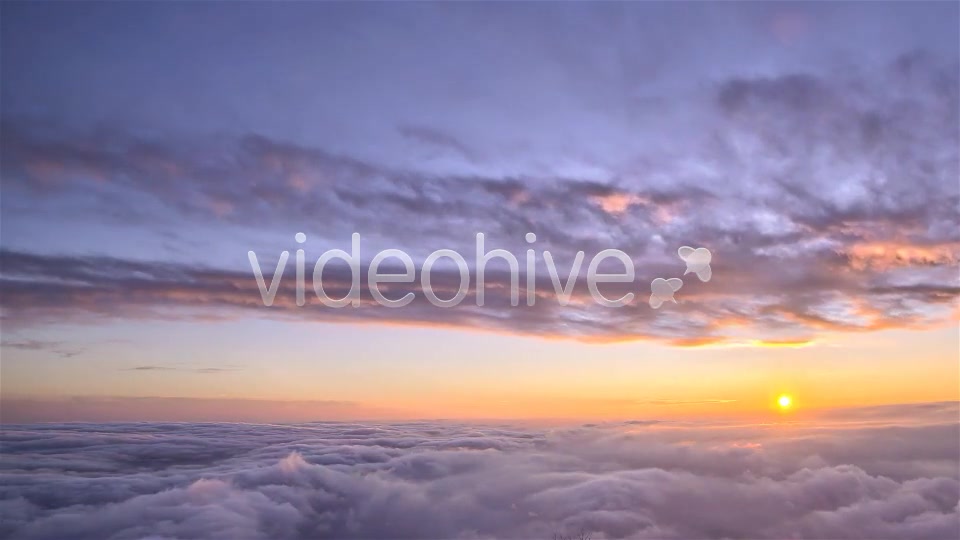 Sunset Above Clouds Timelapse  Videohive 6185217 Stock Footage Image 8