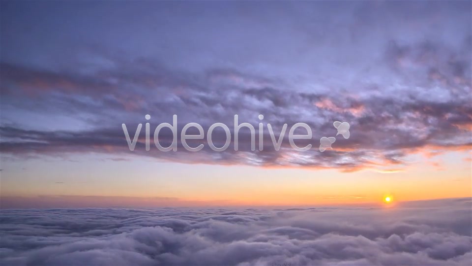 Sunset Above Clouds Timelapse  Videohive 6185217 Stock Footage Image 9