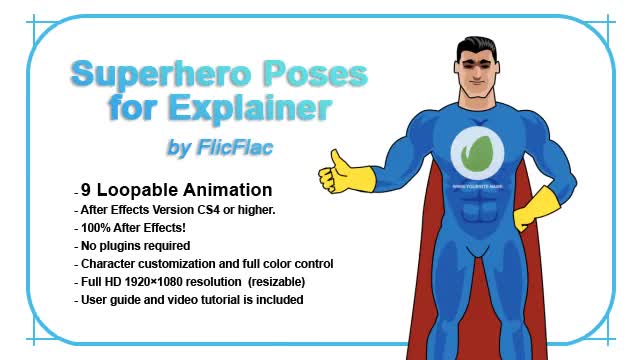 Superhero Poses For Explainer Videohive 11273001 After Effects Image 1