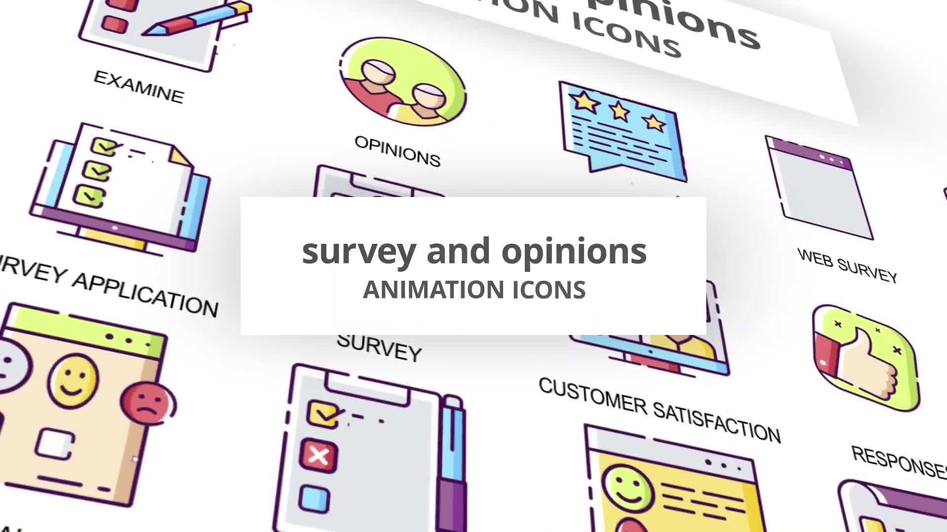 Survey & Opinions Animation Icons Videohive 29201945 After Effects Image 1