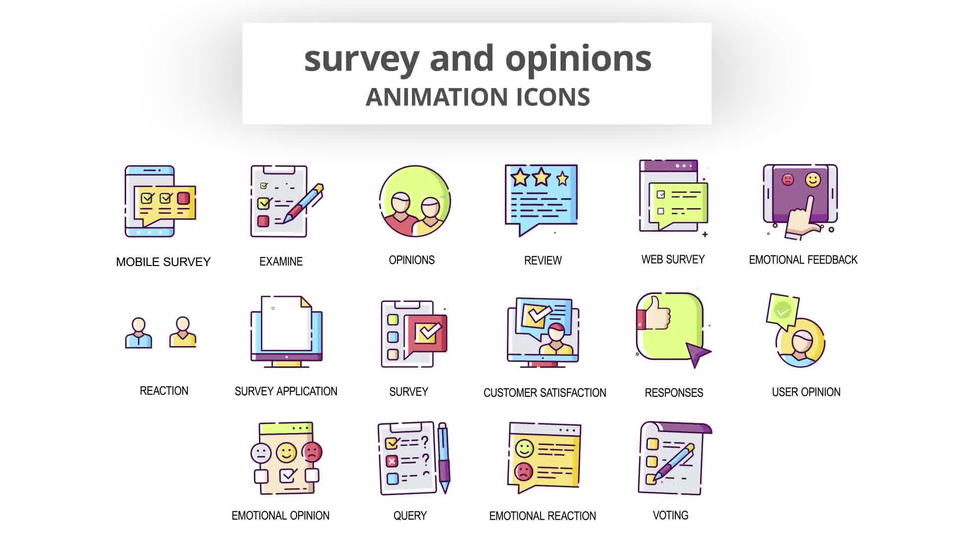 Survey & Opinions Animation Icons Videohive 29201945 After Effects Image 10