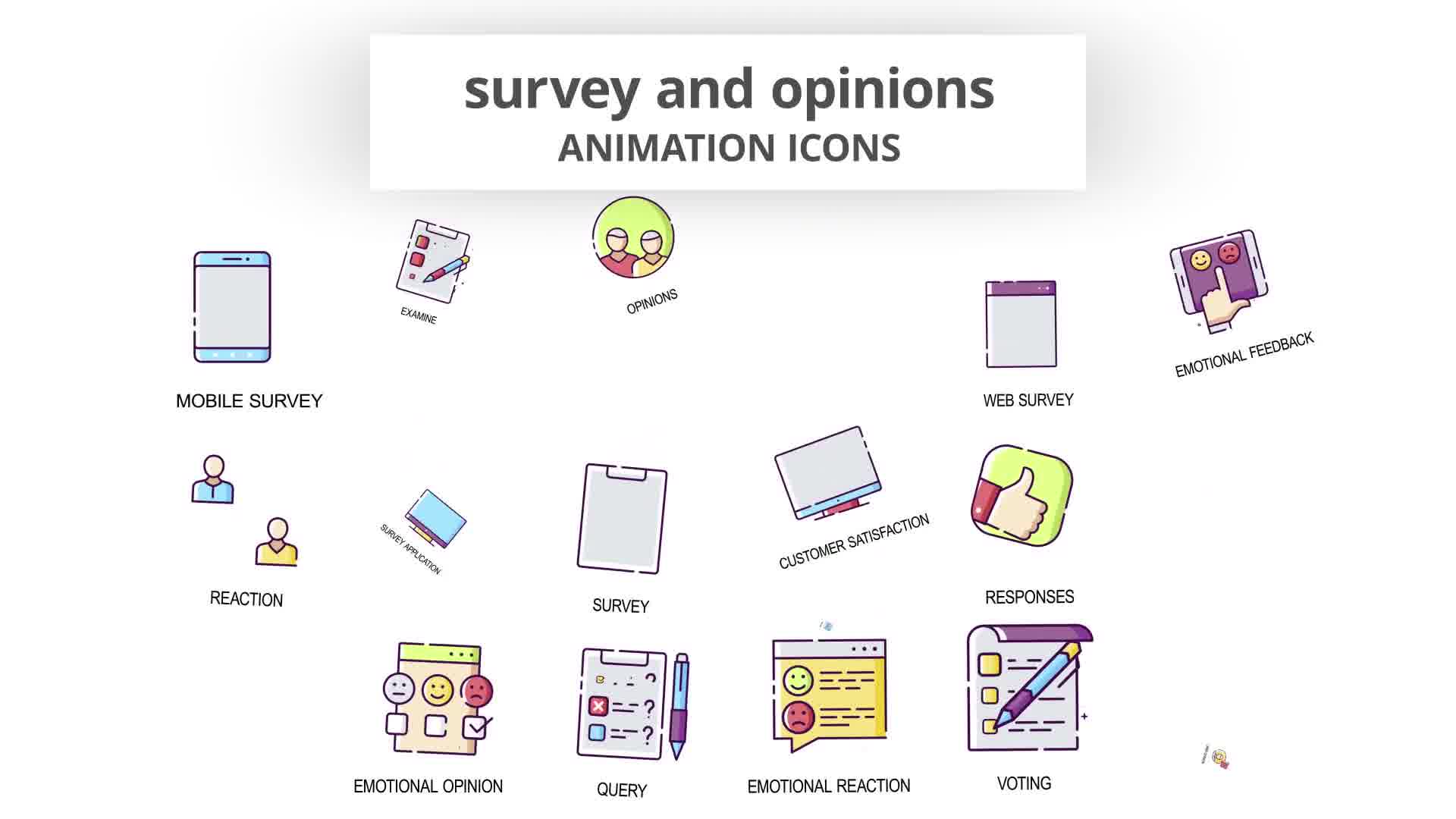 Survey & Opinions Animation Icons Videohive 29201945 After Effects Image 11
