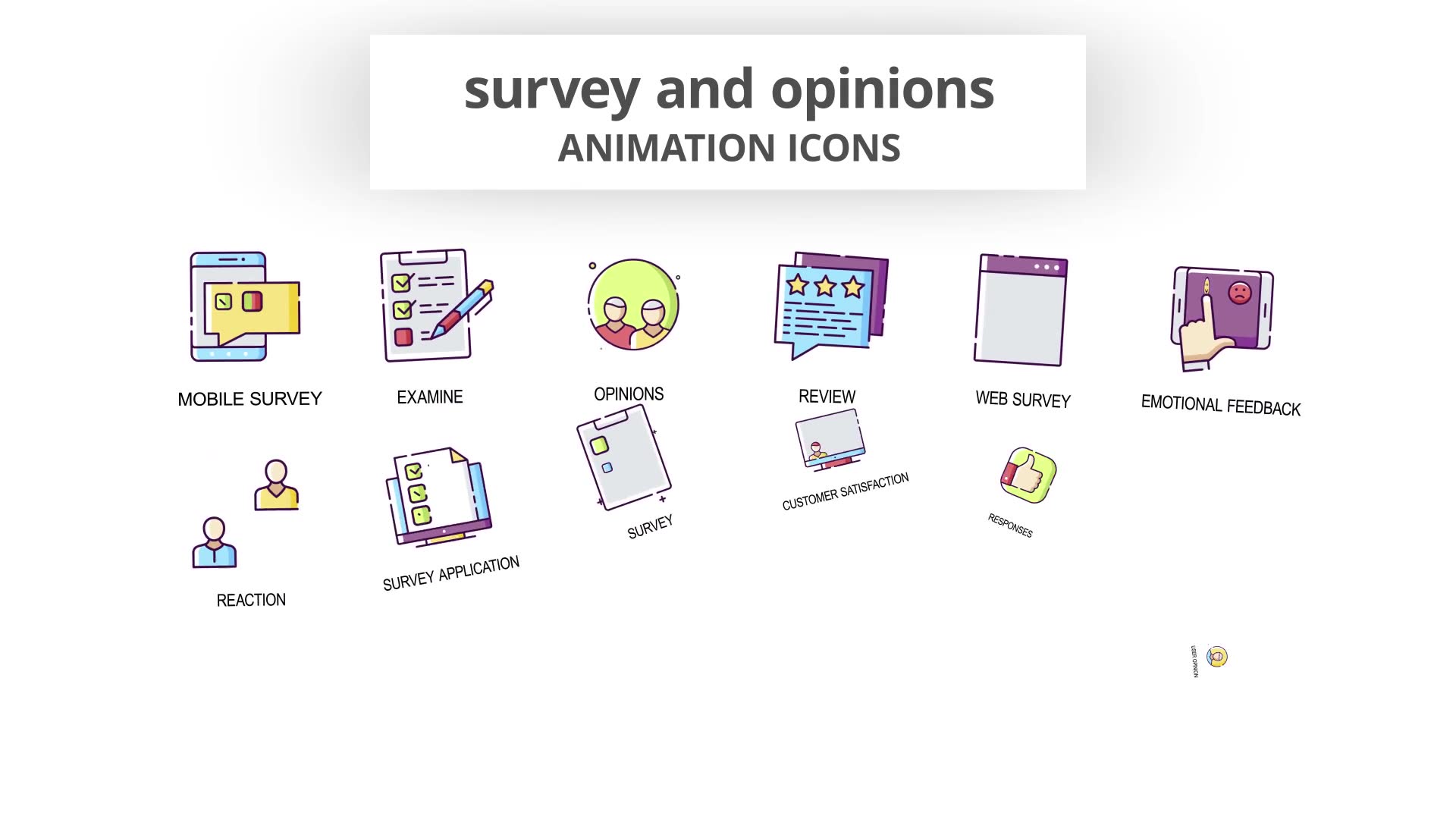 Survey & Opinions Animation Icons Videohive 29201945 After Effects Image 4
