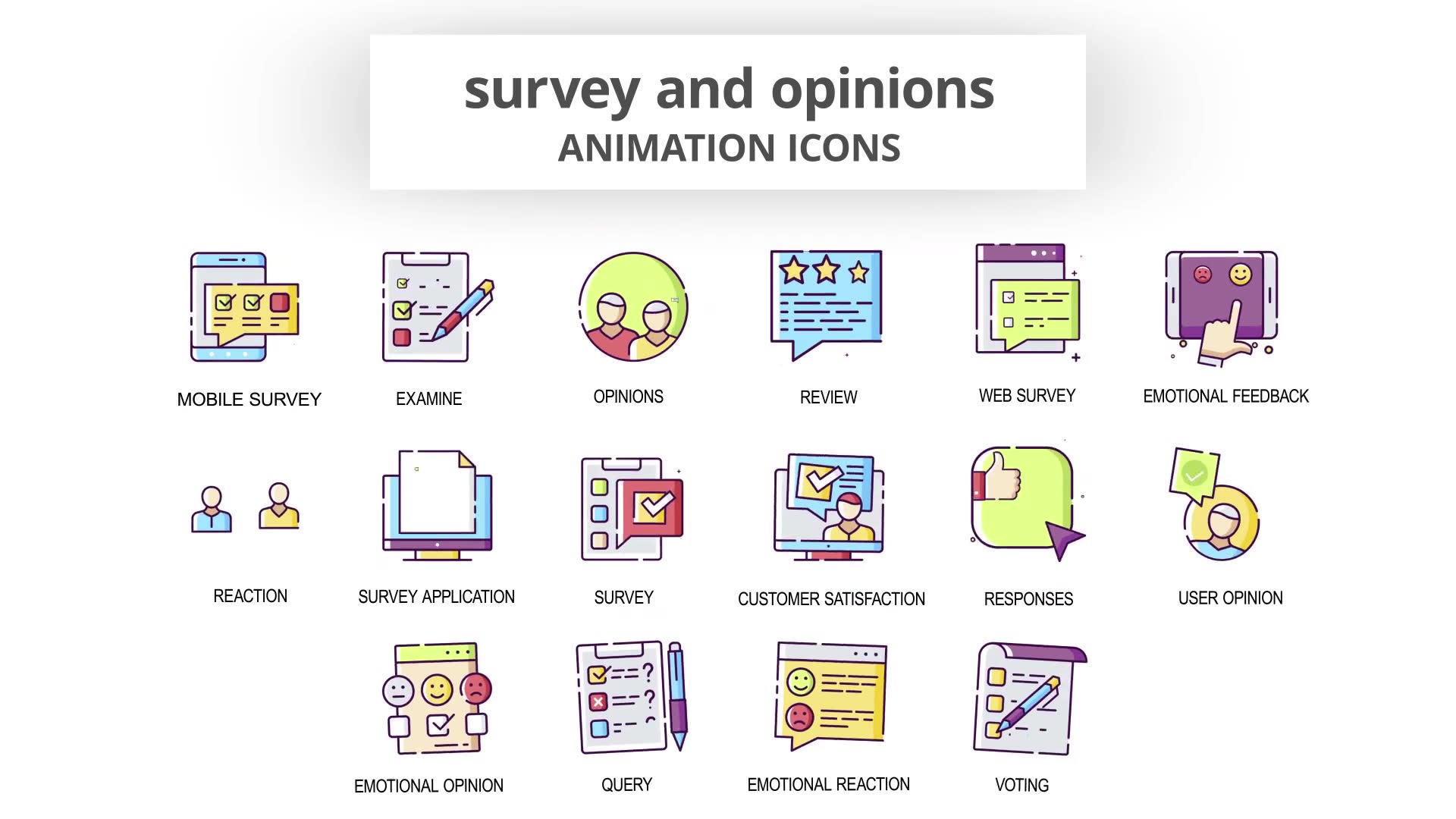 Survey & Opinions Animation Icons Videohive 29201945 After Effects Image 5
