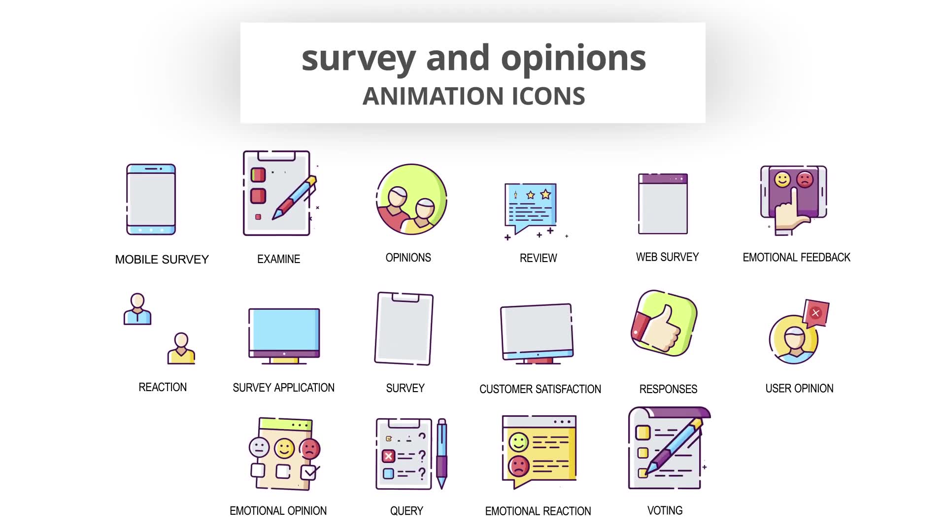 Survey & Opinions Animation Icons Videohive 29201945 After Effects Image 6