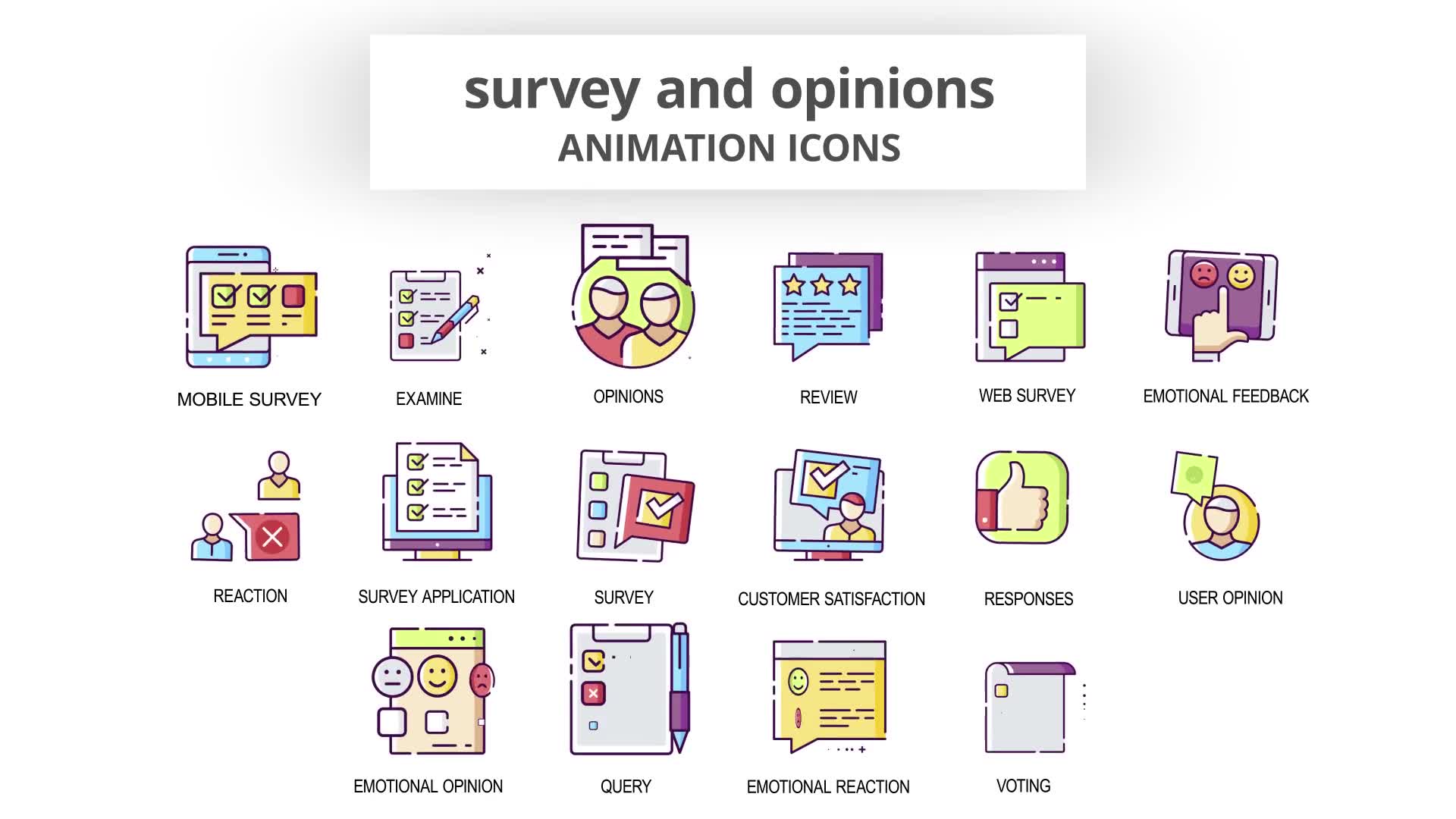 Survey & Opinions Animation Icons Videohive 29201945 After Effects Image 7