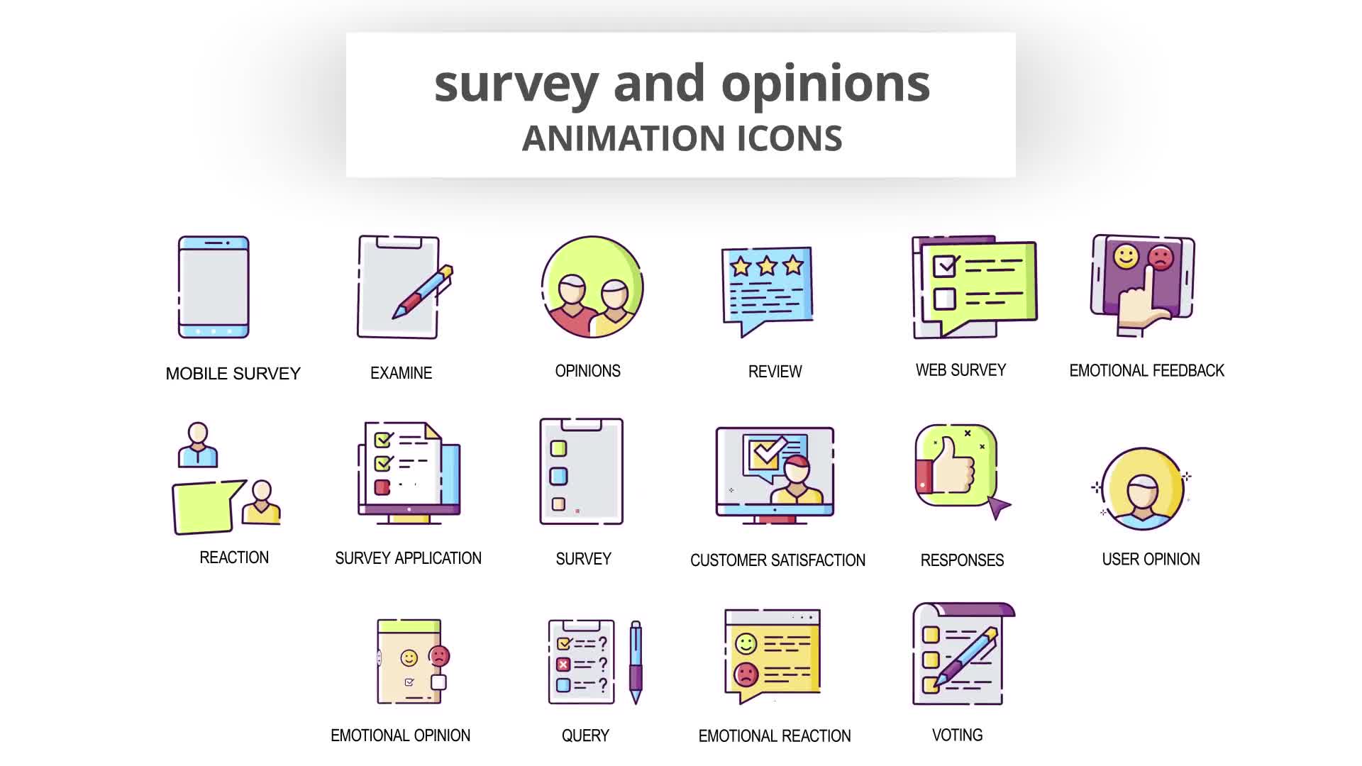 Survey & Opinions Animation Icons Videohive 29201945 After Effects Image 8