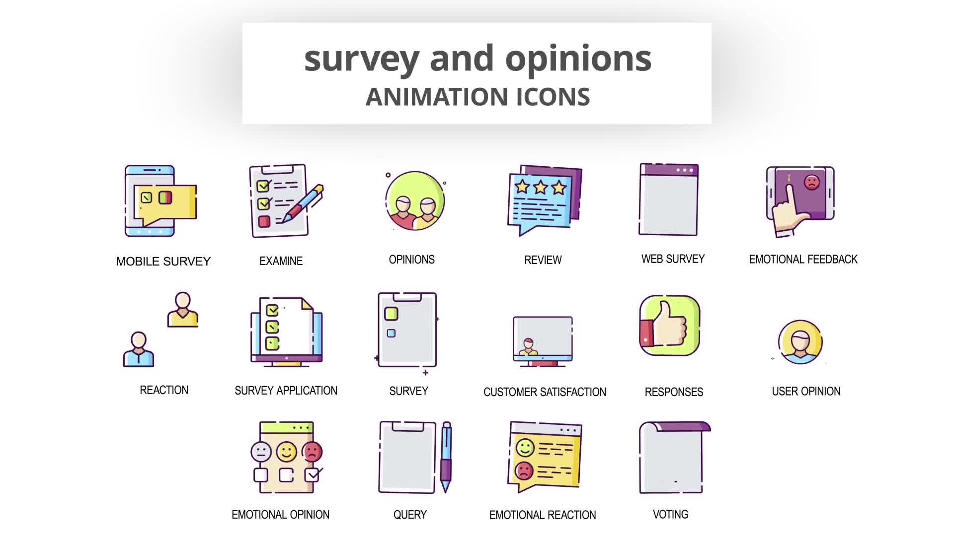 Survey & Opinions Animation Icons Videohive 29201945 After Effects Image 9