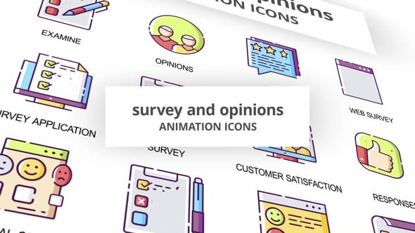 Survey & Opinions Animation Icons - Videohive 29201945 Download