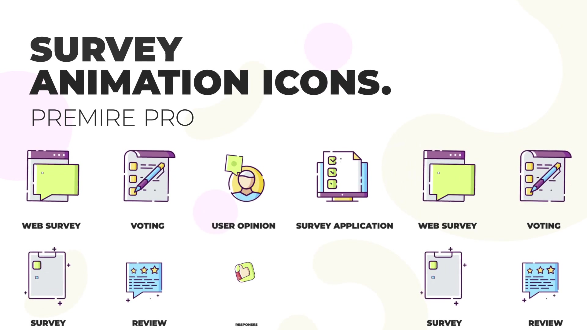 Survey & Opinions MOGRT Icons Videohive 36823052 Premiere Pro Image 2