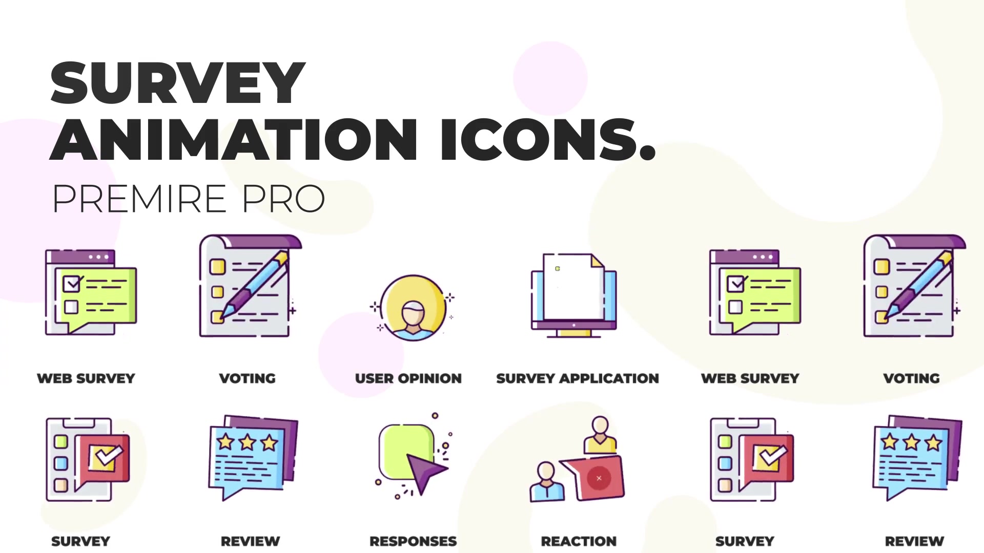 Survey & Opinions MOGRT Icons Videohive 36823052 Premiere Pro Image 3