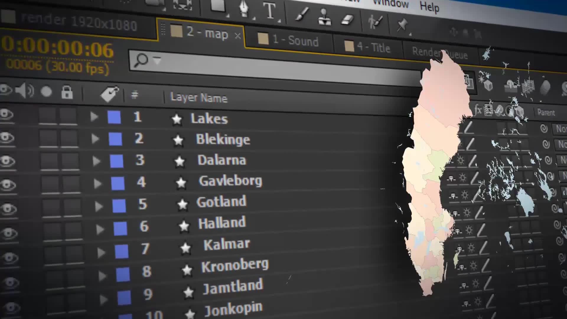 Sweden Animated Map Kingdom of Sweden Map Kit Videohive 24316690 After Effects Image 2