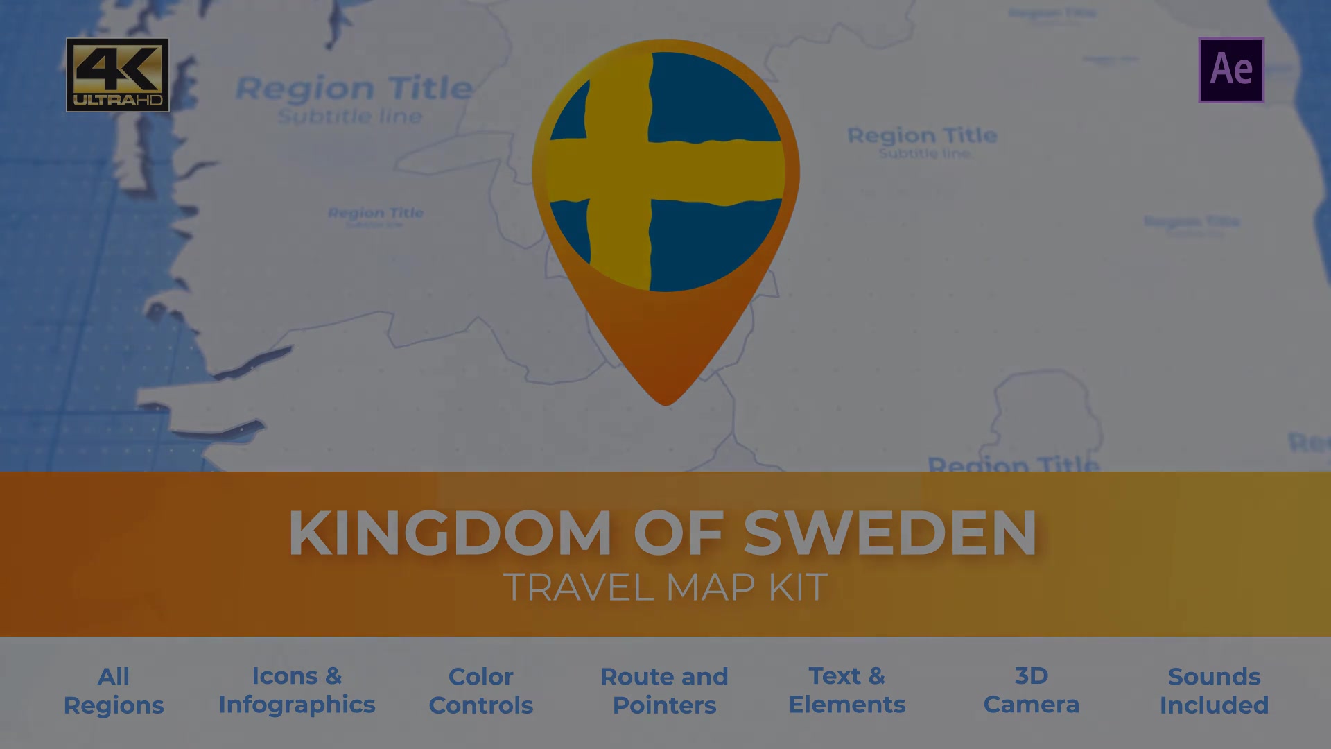 Sweden Map Kingdom of Sweden Travel Map Videohive 29974161 After Effects Image 13