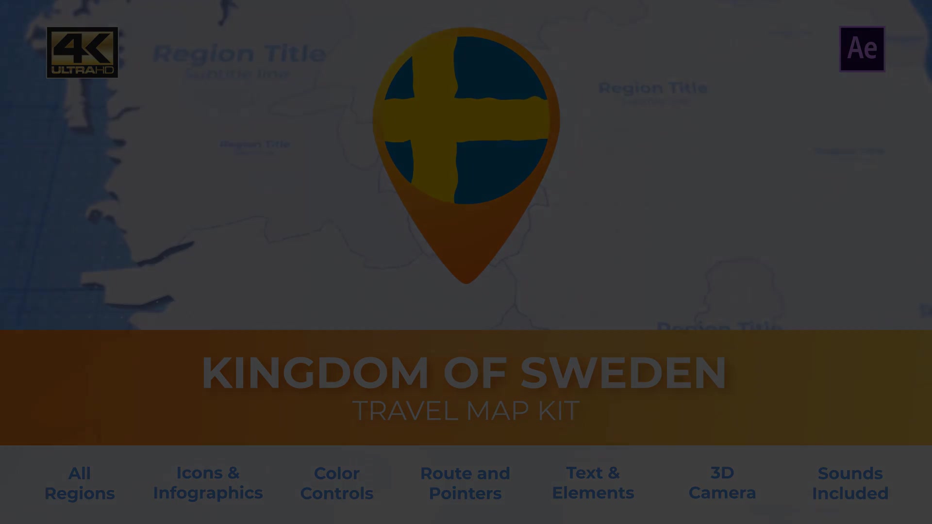 Sweden Map Kingdom of Sweden Travel Map Videohive 29974161 After Effects Image 6