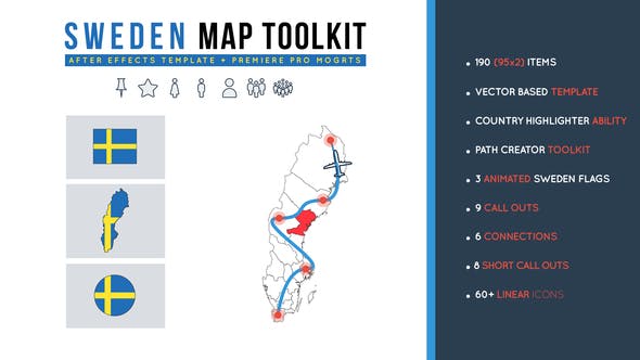 Sweden Map Toolkit - Videohive 28358302 Download
