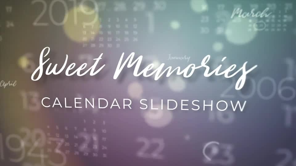 Sweet Memories Calendar Slideshow Videohive 24581453 After Effects Image 1