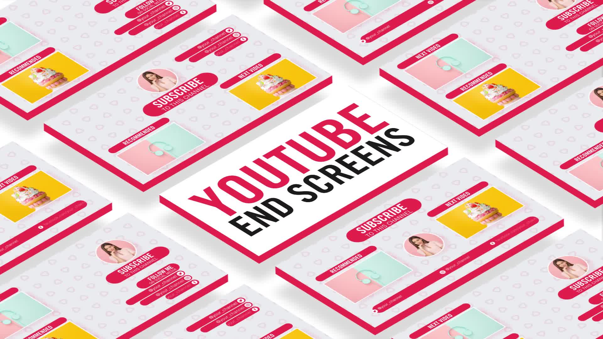 Sweet Youtube End Screens Videohive 27101956 Premiere Pro Image 1