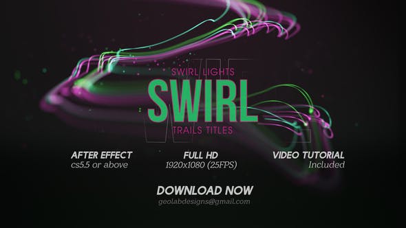 Swirl Lights Trail Titles l Particles Line Titles l Colorful Trails Titles l Flow Lines Titles - Videohive 27416027 Download