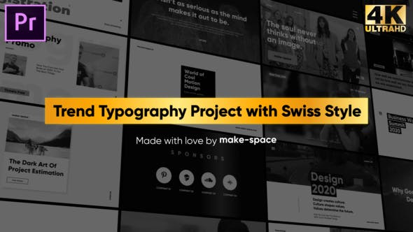 Swiss Typography Pack for Premiere Pro | Essential Graphics - Download Videohive 25227529
