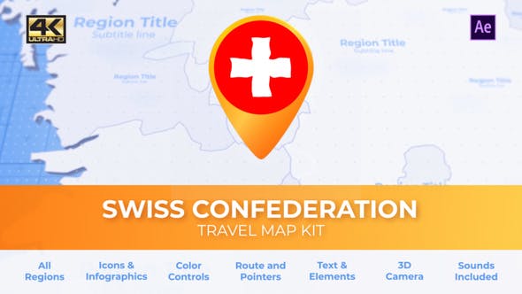 Switzerland Map Swiss Confederation Travel Map - 29973835 Videohive Download