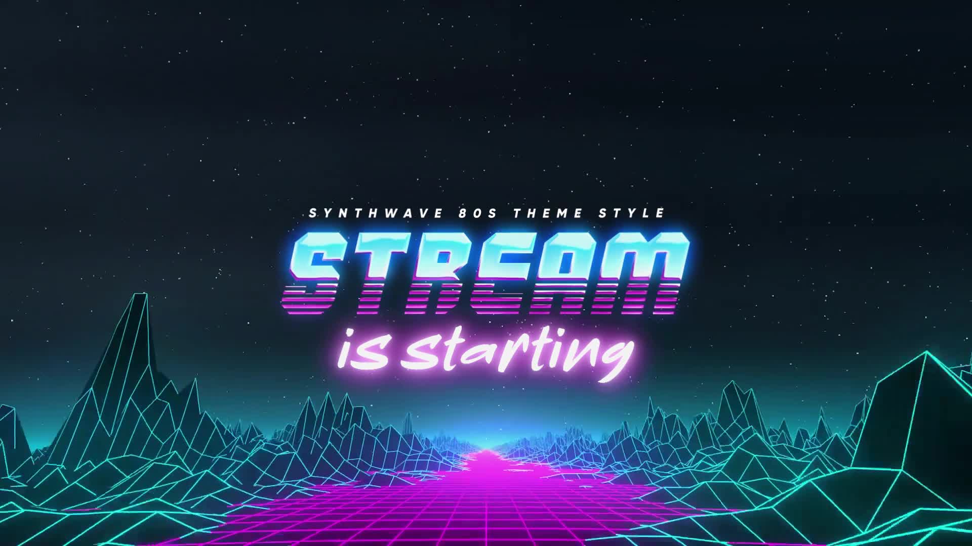 Synthwave 80s Streamer Package Videohive 32351446 After Effects Image 1