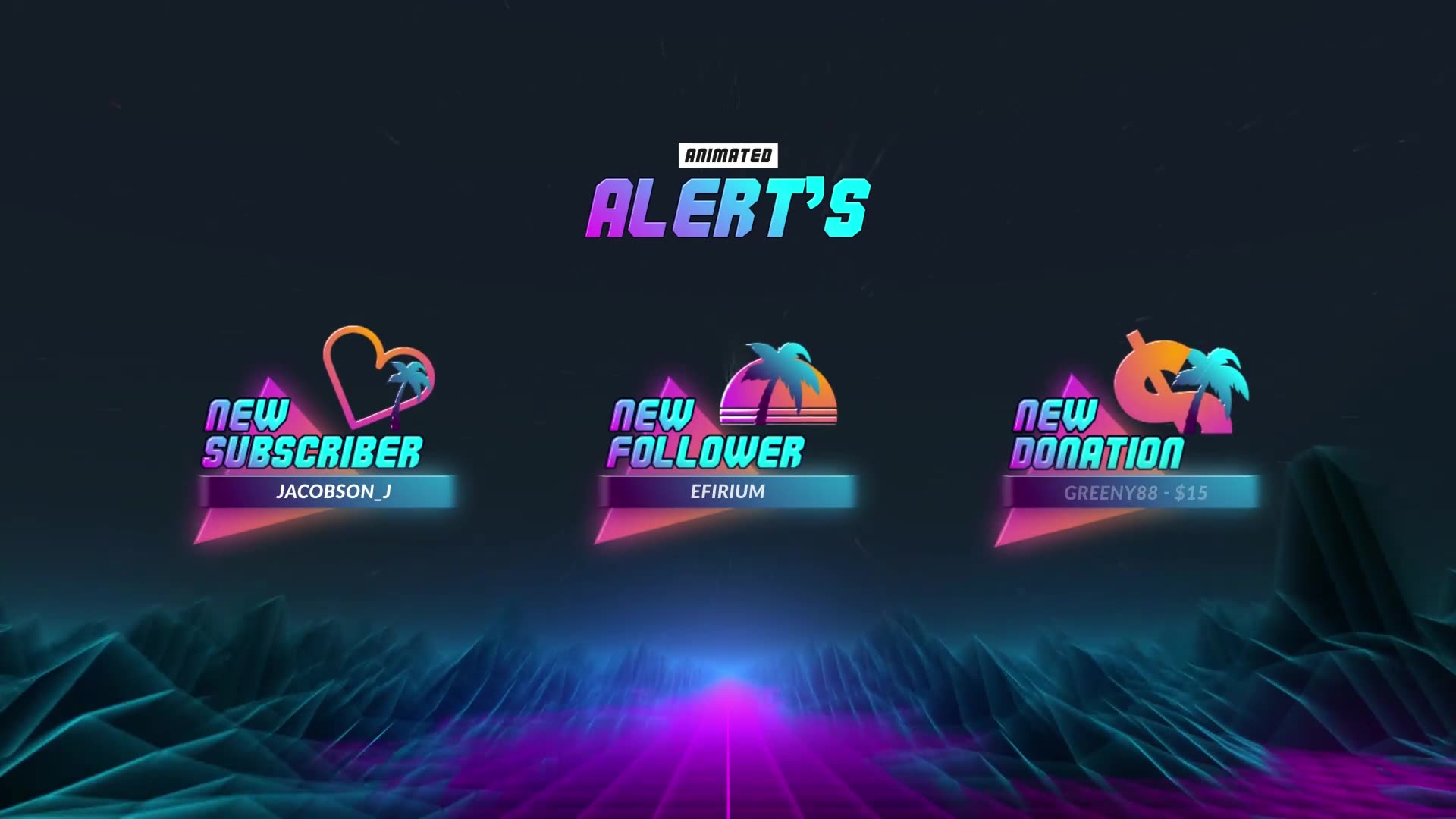 Synthwave 80s Streamer Package Videohive 32351446 After Effects Image 3