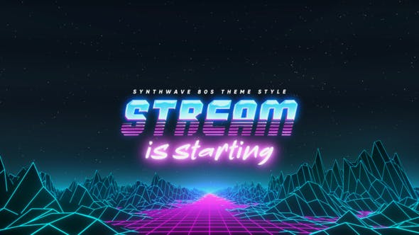 Synthwave 80s Streamer Package - 32351446 Videohive Download