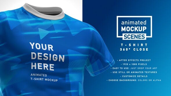 T shirt 360 Close Mockup Template Animated Mockup SCENES - Download Videohive 33056029