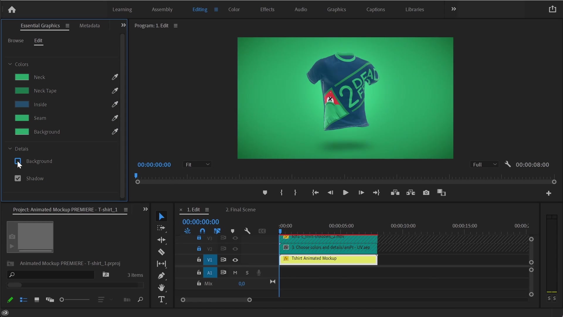 T shirt 360º Wide Mockup Template Animated Mockup PREMIERE Videohive 33580067 Premiere Pro Image 8